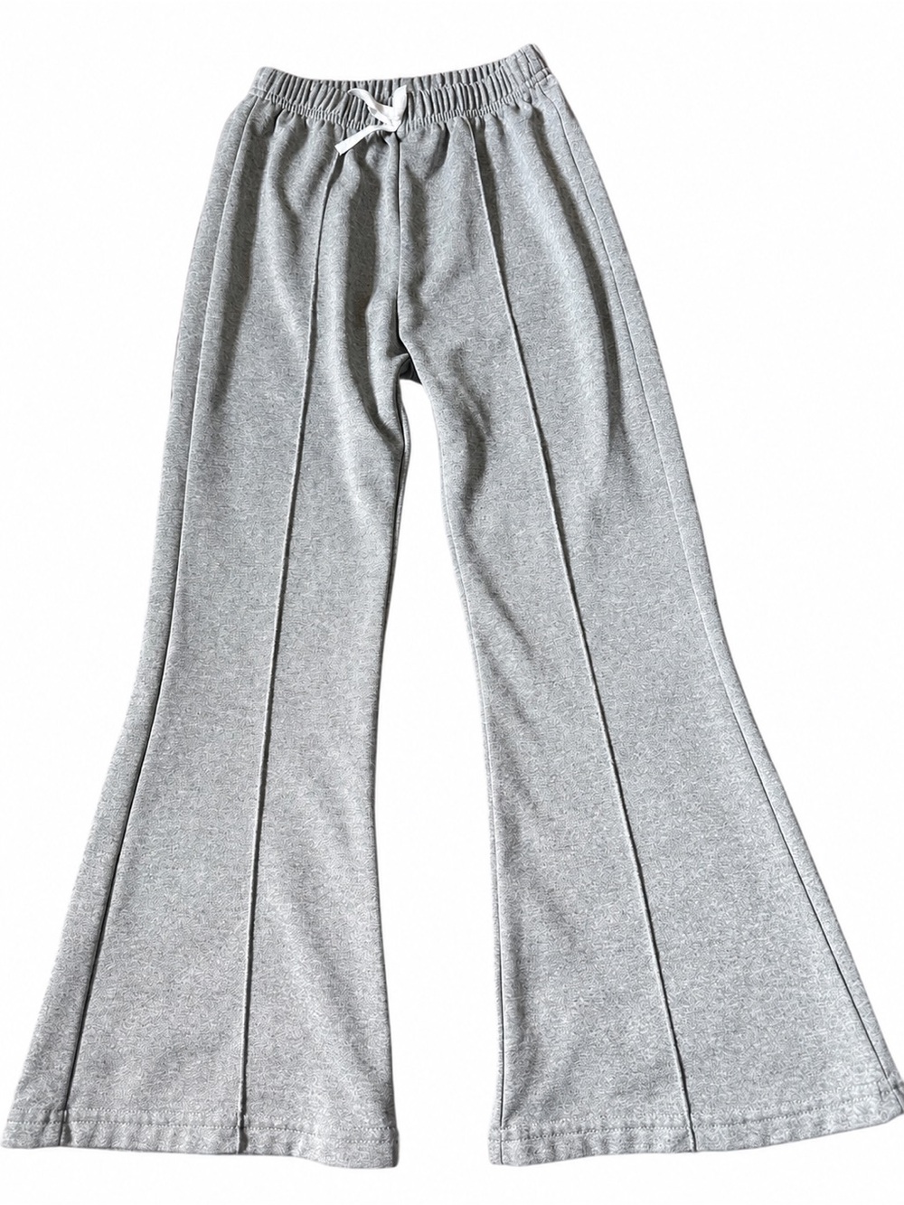9Y SHEIN Gray Girls' Flared Jogger Pants with Drawstring